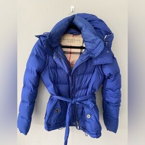 Burberry Blue Puffer Jacket
